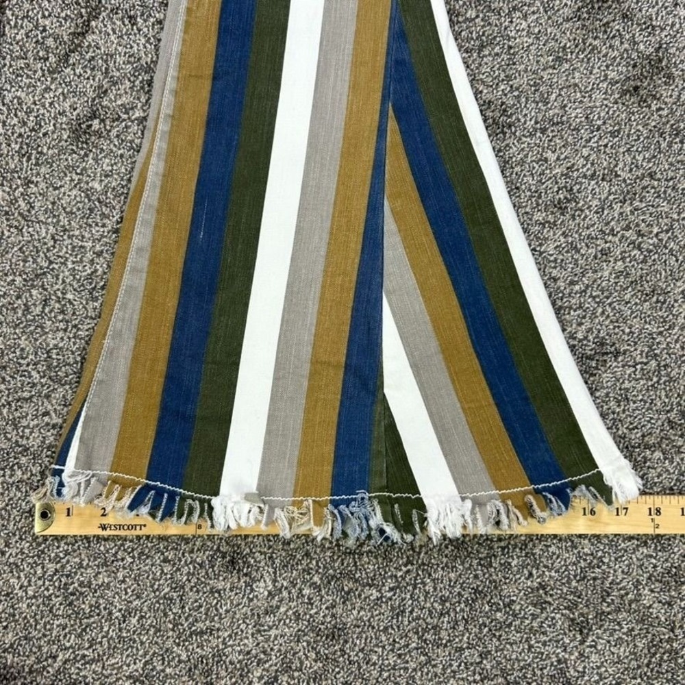 Saints & Hearts Retro High Waisted Ultra Flare Bottom Striped Pants Womens Large - Picture 10 of 11
